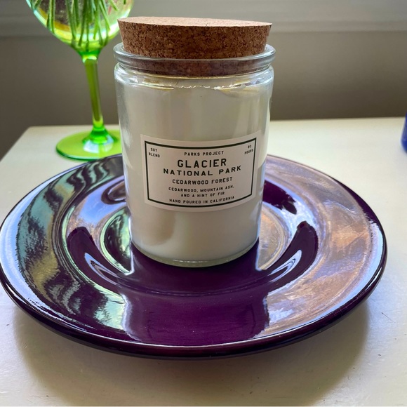 NWT Corsíca Home Hand Painted Ceramic Decorative Plate in Purple - Picture 1 of 5